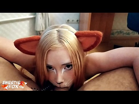 ❤️ Kitsune ngulu kontol lan cum ing dheweke tutuk ️❌ Porno ing kita  ️❤